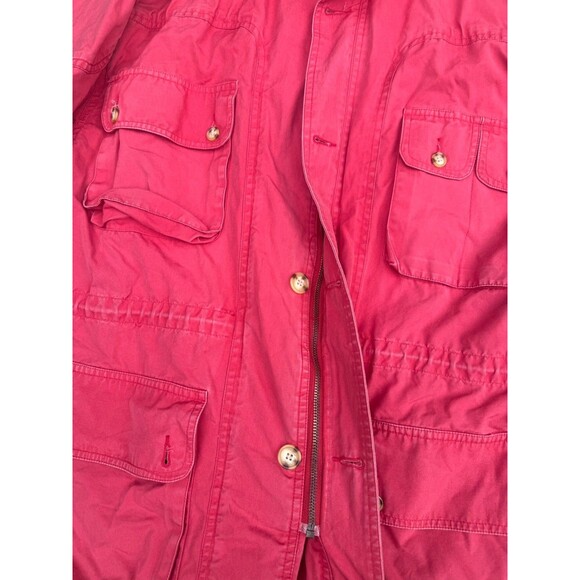 Rare VTG Willis & Geiger Military Utility Paratrooper Jacket Hooded Red L - Picture 4 of 6